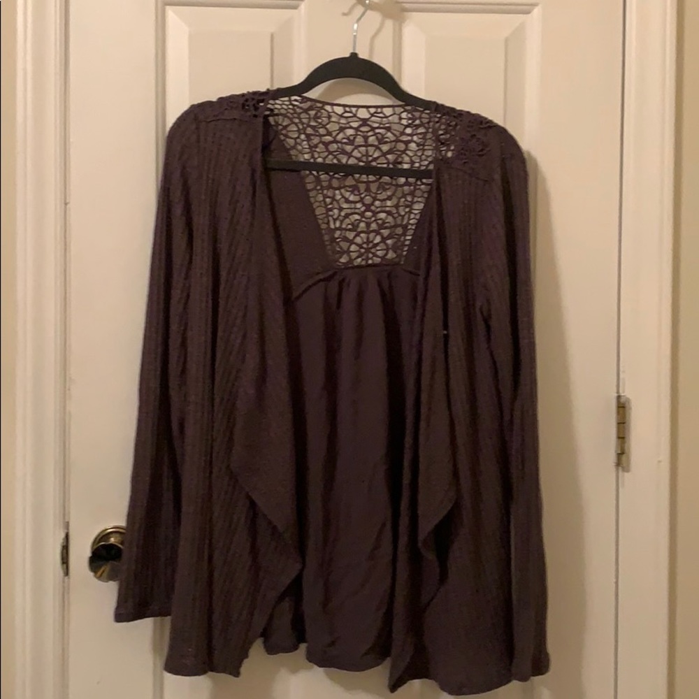 Waffle cardigan